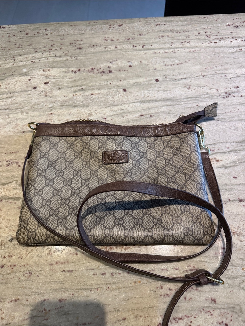 Brown Monogram Canvas Crossbody Bag